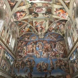 Magnificent walls of Vatican art museums.